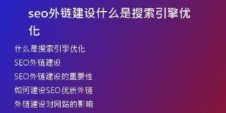 seo外鏈建設(shè)什么是搜索引擎優(yōu)化