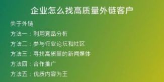 企業(yè)怎么找高質(zhì)量外鏈客戶