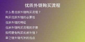 優(yōu)質(zhì)外鏈購(gòu)買(mǎi)流程