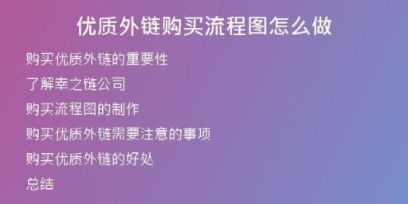 優(yōu)質(zhì)外鏈購(gòu)買(mǎi)流程圖怎么做