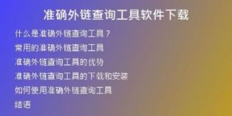 準(zhǔn)確外鏈查詢工具軟件下載