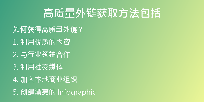 高質(zhì)量外鏈獲取方法包括